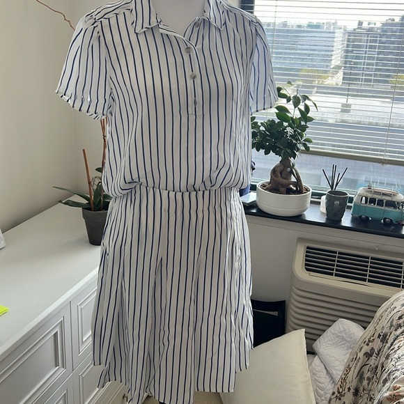 JCrew Stripe pleated skirt + Top , elevated Set Skirt size US 2 XS - Picture 10 of 13